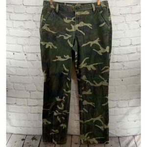 Free World Drifter Slim Straight Camo Pants Mens Sz 36 Green Camouflage